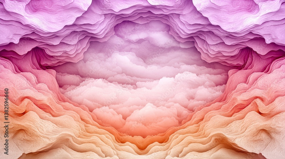 Fototapeta premium Sky of Colors: A mesmerizing view of an ethereal sky filled with layers of vibrant colors, creating a sense of awe and wonder.