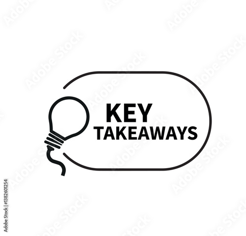 Key takeaways text on white background	