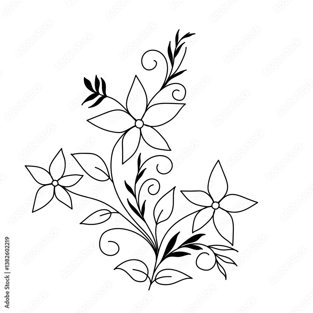 abstract floral design with leaves abstract floral design with leaves