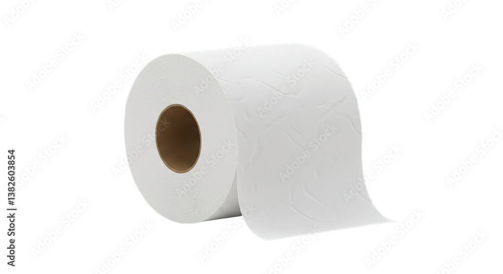 toilet paper isolated on white background
