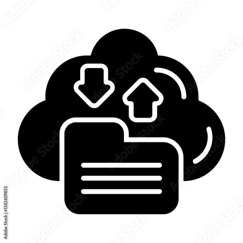 Cloud storage Solid Style Icon