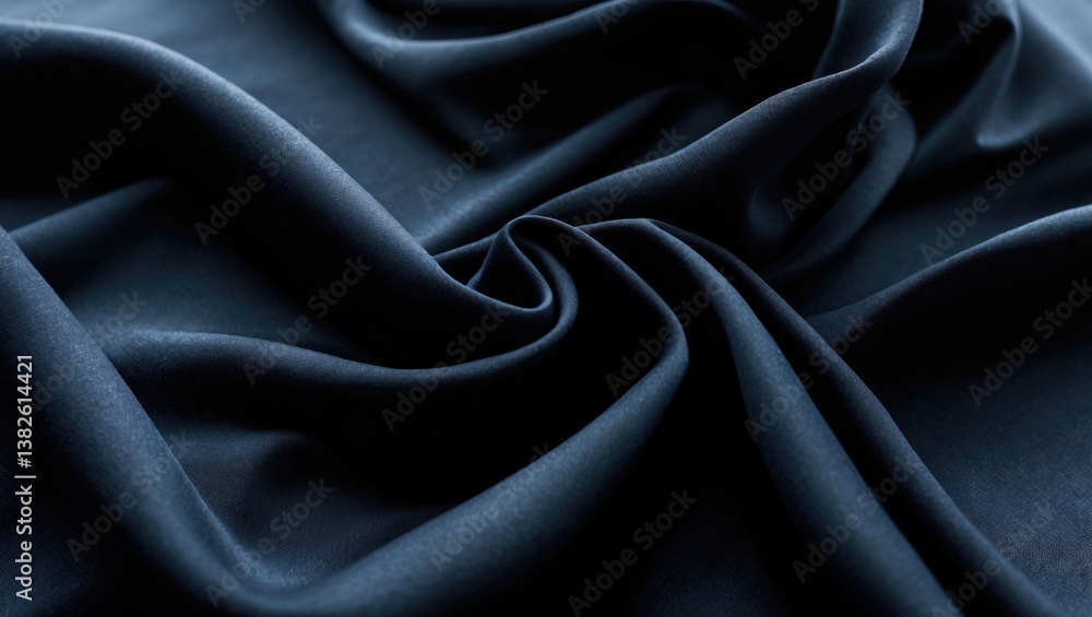 Fototapeta premium deep black fabric backdrop with empty space.