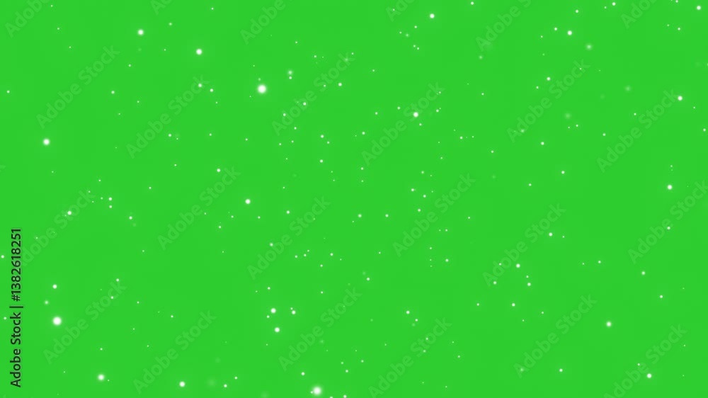 Abstract background with futuristic particles flowing towards camera on green background. Glowing dots. seamless loop Abstract background with futuristic particles flowing towards camera on green background. Glowing dots. seamless loop