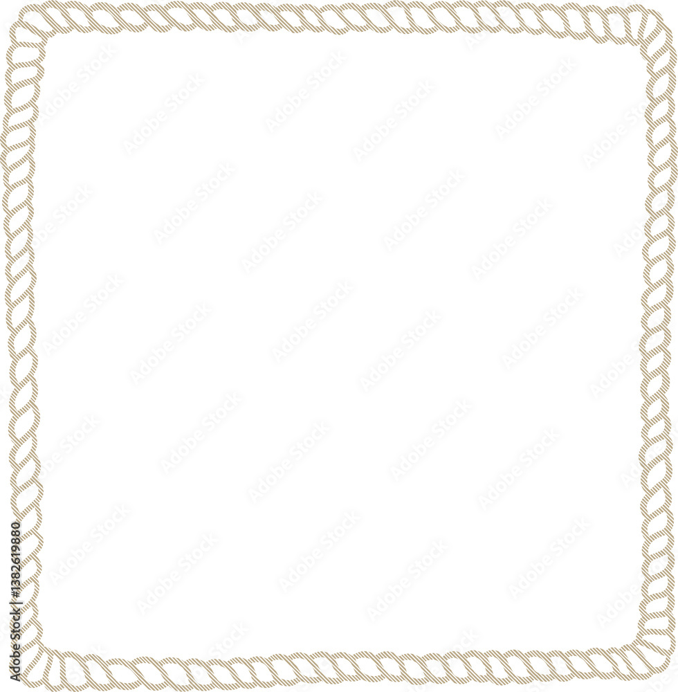 Obraz premium ロープ柄のベージュフレーム