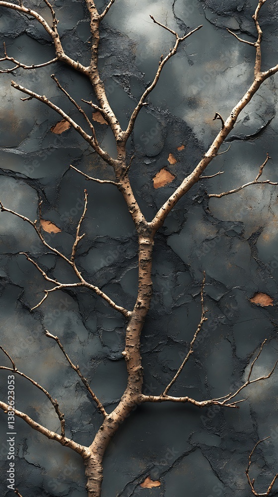 Bronze Tree Branch on a Dark Cloudy Background
Bronze Tree Branch on a Dark Cloudy Background