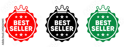 Best Seller Badge Label Sticker Icon Vector Design