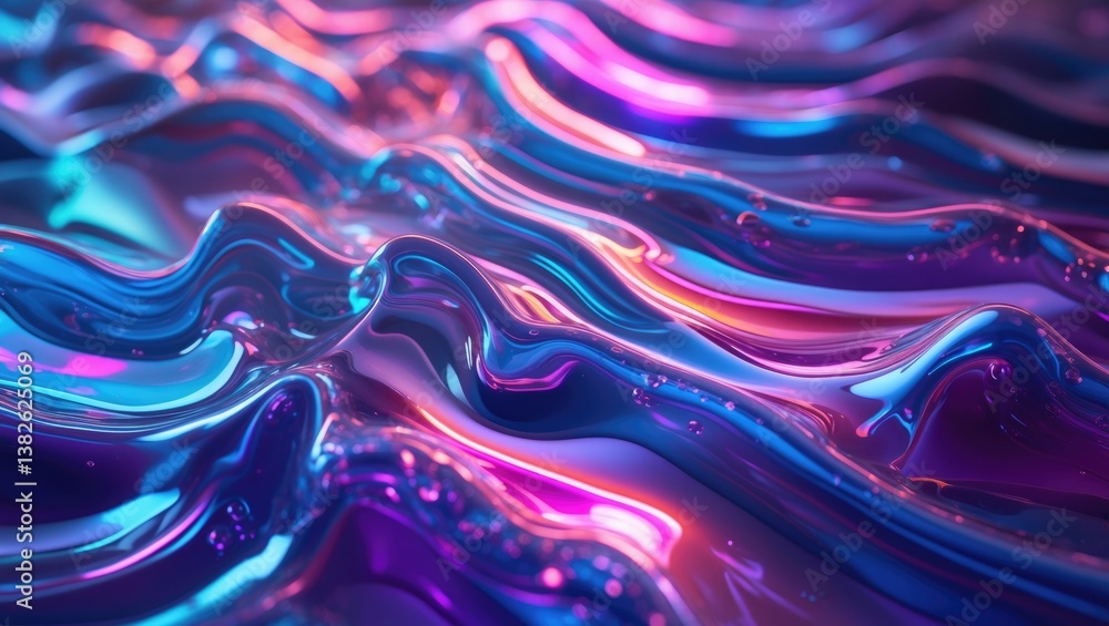 Abstract glass background. Texture of wavy glass illuminated with multi-colored light. Pink and blue tints. Glass flares. Close-up. Abstract glass background. Texture of wavy glass illuminated with multi-colored light. Pink and blue tints. Glass flares. Close-up.