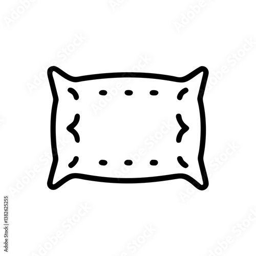 Silk pillowcase icon illustration in minimalistic style  