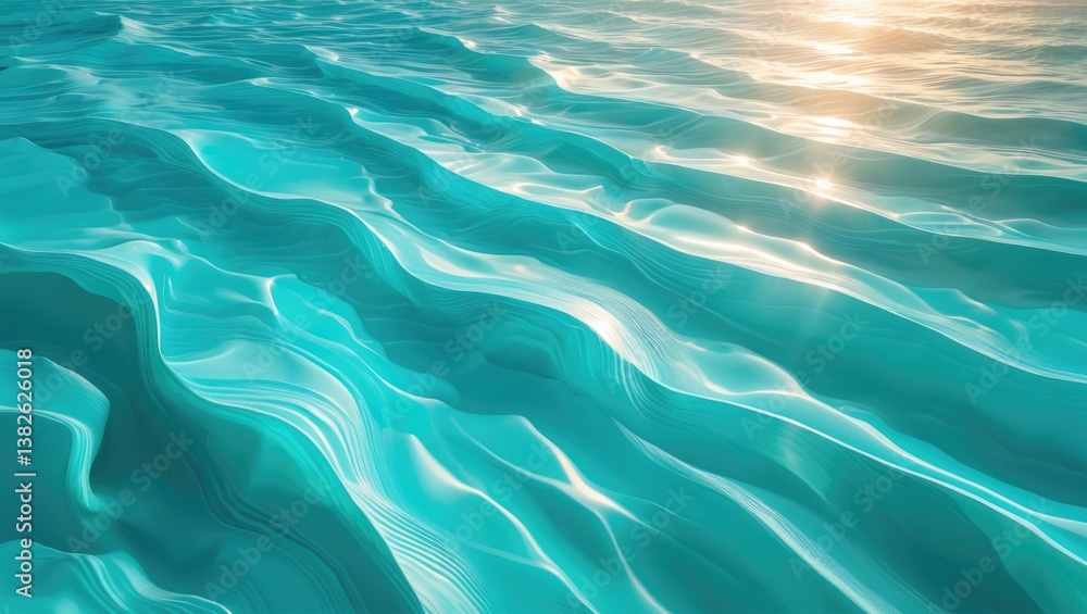 Fototapeta premium Abstract stunning ripple wave and clear water surface in swimming pool, Water wave for background and abstract.