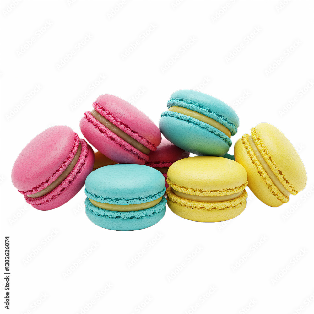 colorful macaroons isolated on white background colorful macaroons isolated on white background