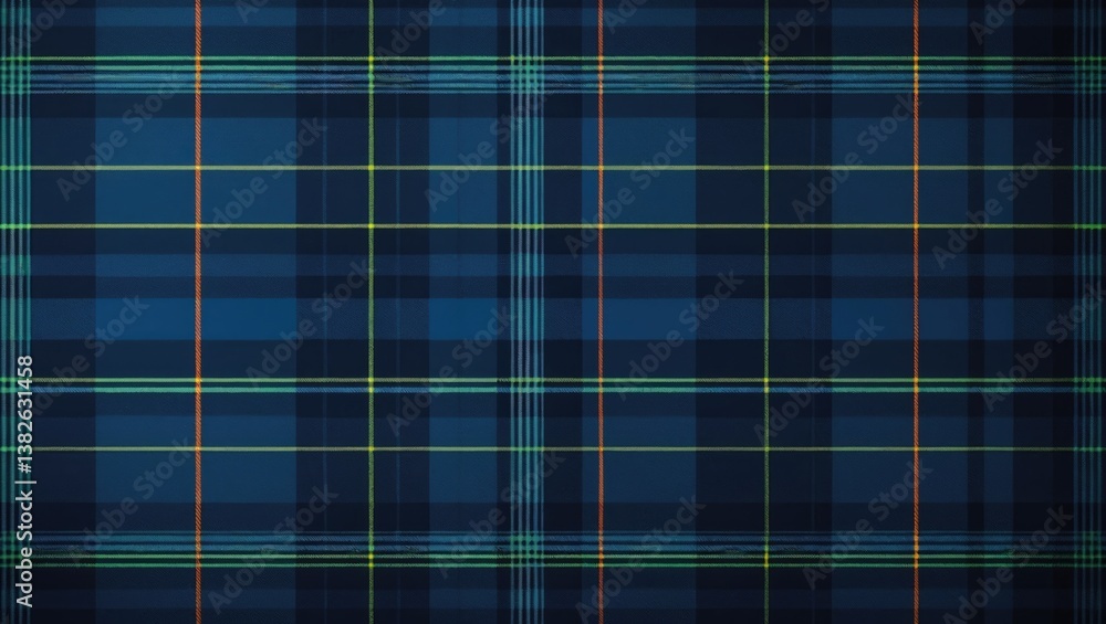 Obraz premium Ancient deep blue tartan