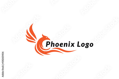 phoenix logo design. logo icon vector illustration