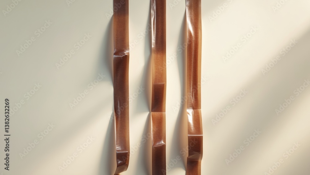 Adhesive tape or masking tape pieces separated on background. Object with clipping path. Adhesive tape or masking tape pieces separated on background. Object with clipping path.