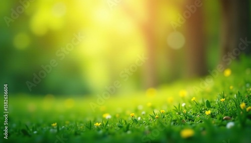 Abstract blurred nature scene, perfect for website or app background, peaceful, environment, landscape