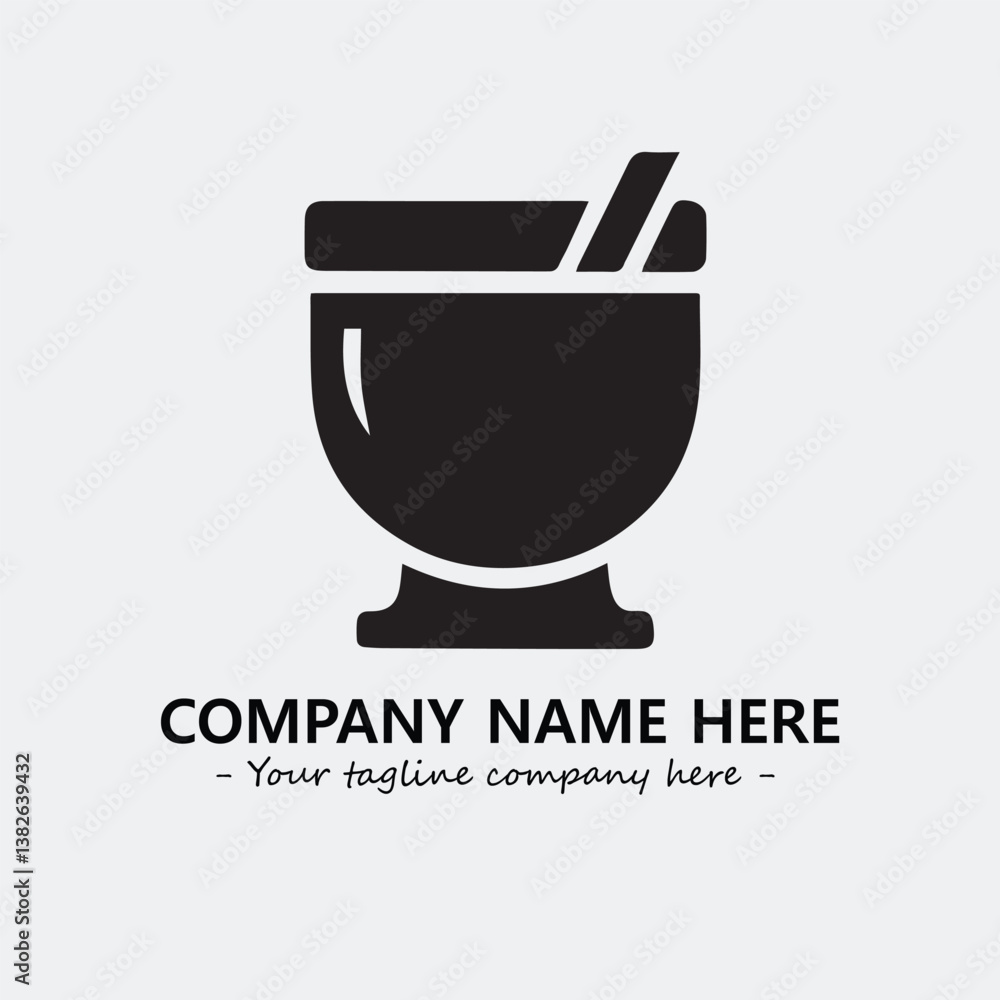 Cup illustration black and white for logo company vector image
Cup illustration black and white for logo company vector image