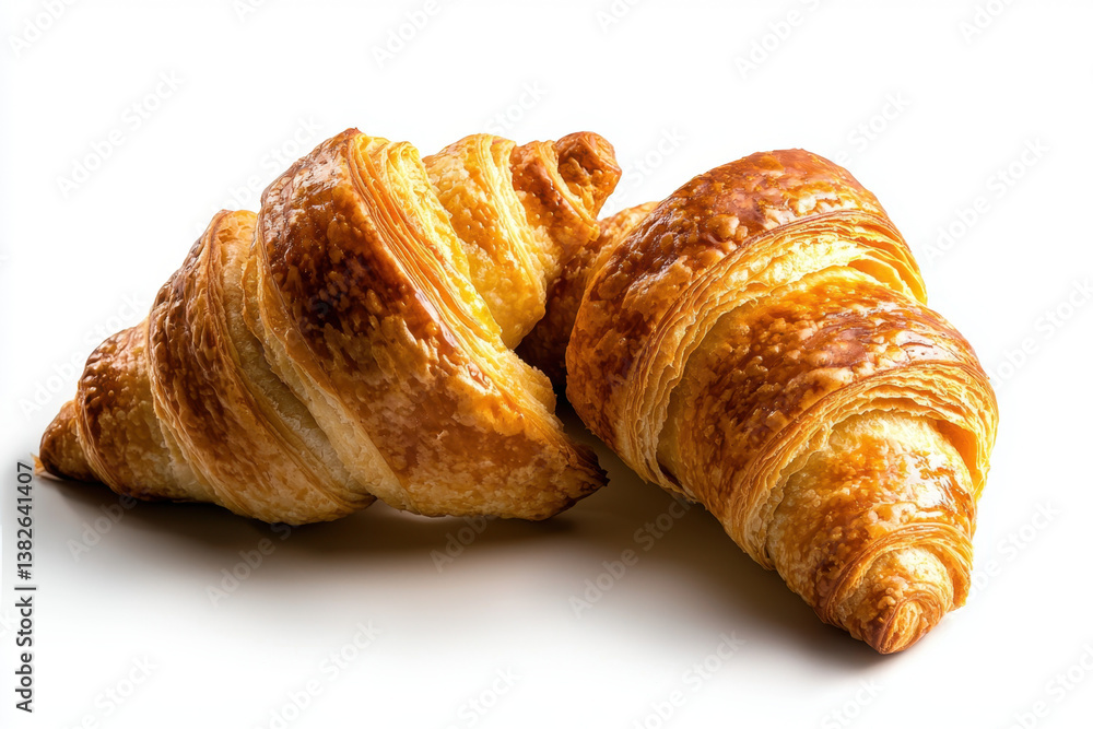 Isolated freshly baked croissants with golden flaky layers gourmet food scene in a minimalist kitchen warm light culinary artistry Isolated freshly baked croissants with golden flaky layers gourmet food scene in a minimalist kitchen warm light culinary artistry
