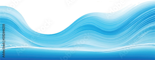 Versatile Blue and White water ocean Abstract Curve Background with a Trendy Gradient Wave Effect, Perfect for Posters, Digital Media, and Branding
