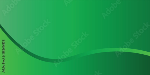 Vector greenline background curve element with green space for text and message design, overlapping layers, vector