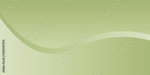 Vector greenline background curve element with green space for text and message design, overlapping layers, vector