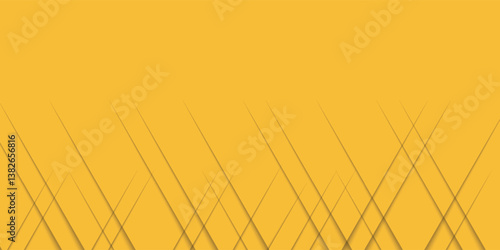 Abstract yellow background with diagonal papercut lines