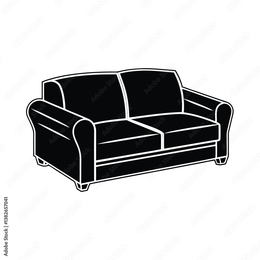 black sofa isolated on white background black sofa isolated on white background