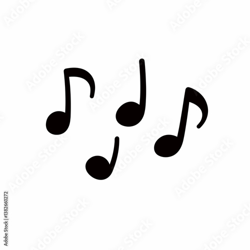 Music notes icons Musical key signs. Vector symbols isolated on a white background