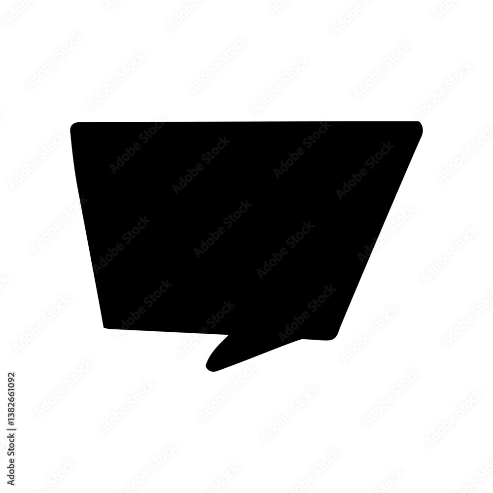 Fototapeta premium Speech bubble vector icon. Chat illustration sign. Message symbol. Text bubble logo.