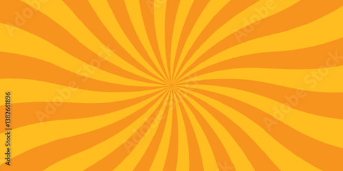 Abstract orange and red retro with sunburst pattern colorful design. Vintage sunrays illustration swirl grunge backdrop line. sun beam vector banner design and comic burst gradient concept pattern.