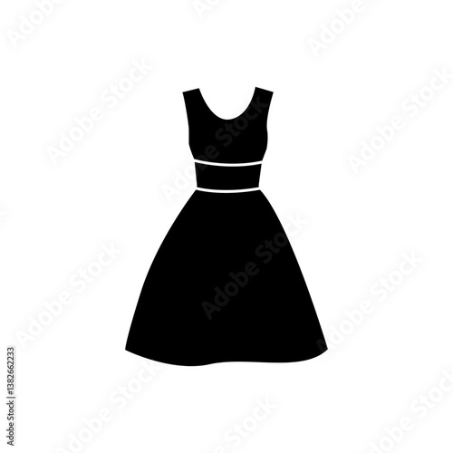 Dress icon vector. frock illustration sign. Fashion symbol or logo.