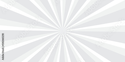 Abstract white and gray retro with sunburst pattern design. Vintage sunrays illustration swirl grunge spiral line. sun beam vector banner design and comic burst gradient concept pattern.	
