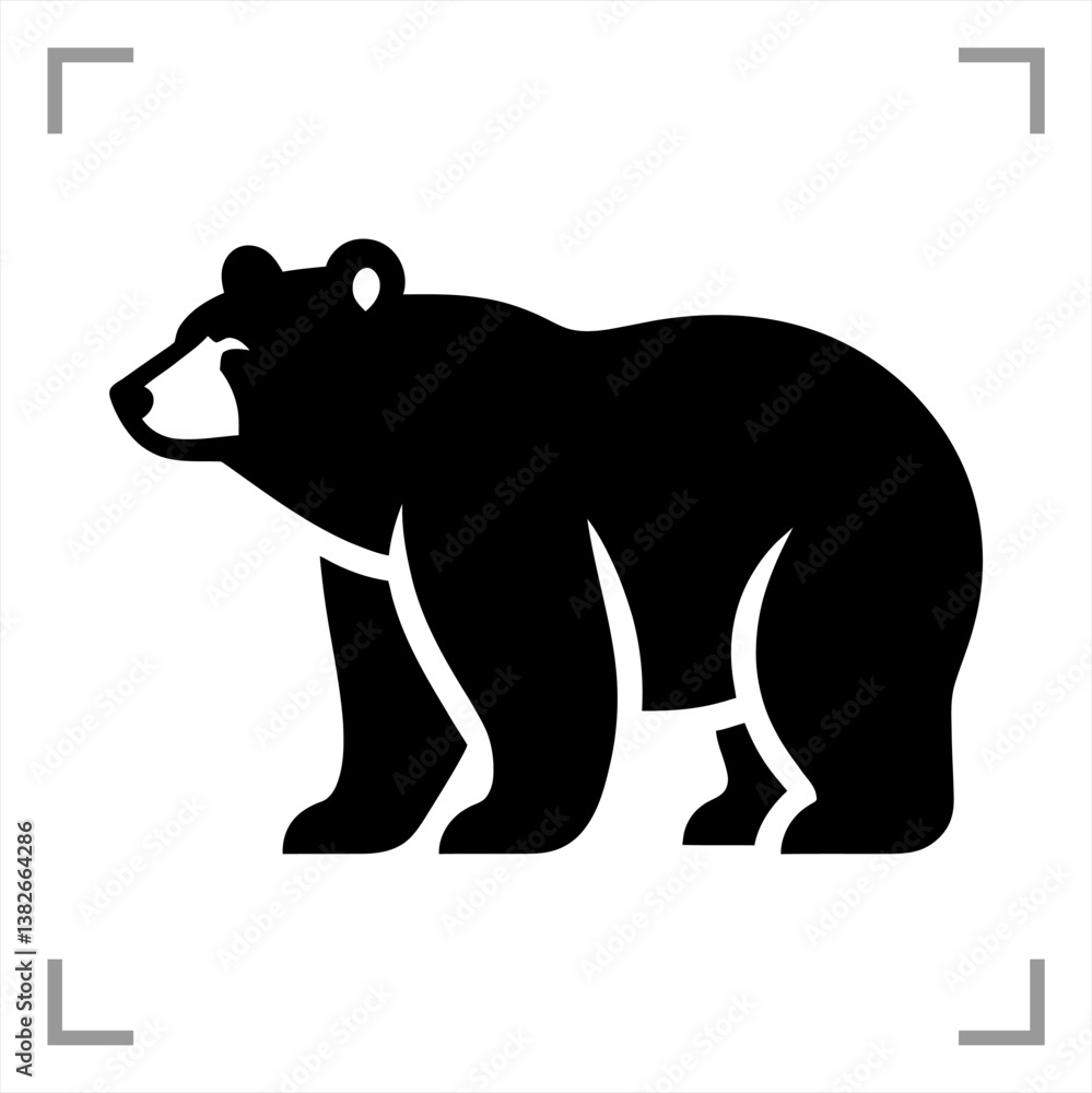 Fototapeta premium Bear Symbol Icon Animal Picto...
