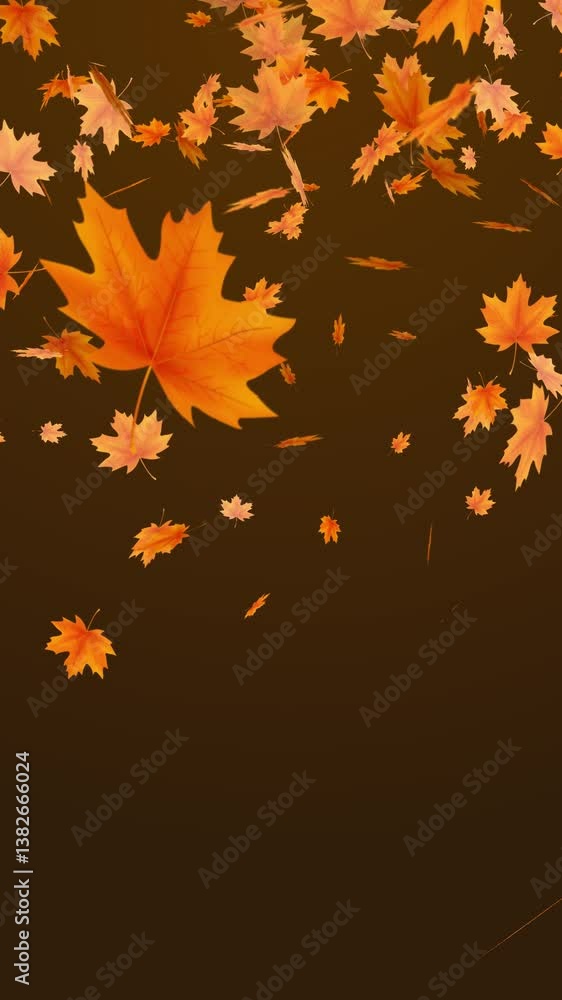 falling maple autumn leaves loop animation, perfect for compositing, motion nature scene abstract background falling maple autumn leaves loop animation, perfect for compositing, motion nature scene abstract background