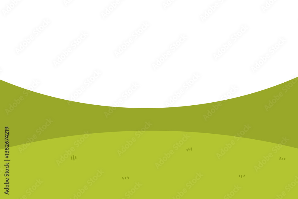 Obraz premium green hill landscape isolated on white background.element stock nature