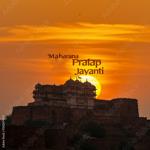 Scenic Sunset Over Chittorg...