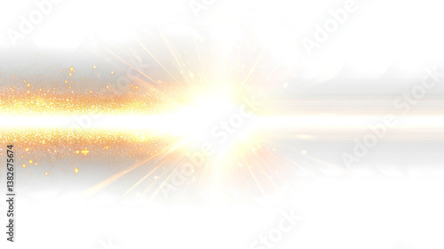 light beam with orange glow