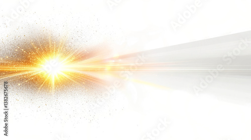 light beam with orange glow