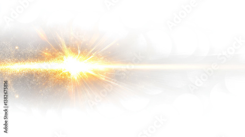 light beam with orange glow