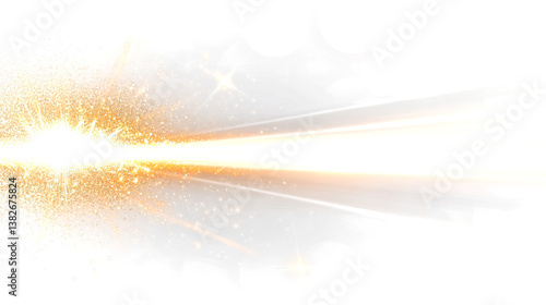 light beam with orange glow