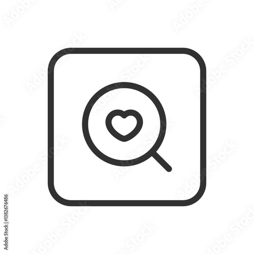 Search Loupe Favorite Reviews - Exploration and Feedback Icon