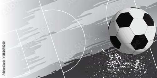 football cup, soccer ball. Sport poster, infinity concept background