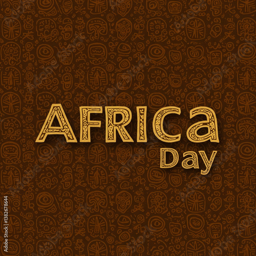 Textured Africa Day Backgro...