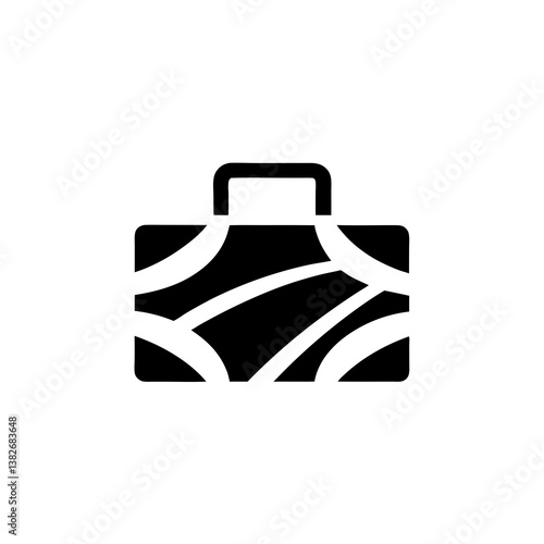 Stylish Travel Suitcase Icon for Adventure and Journey