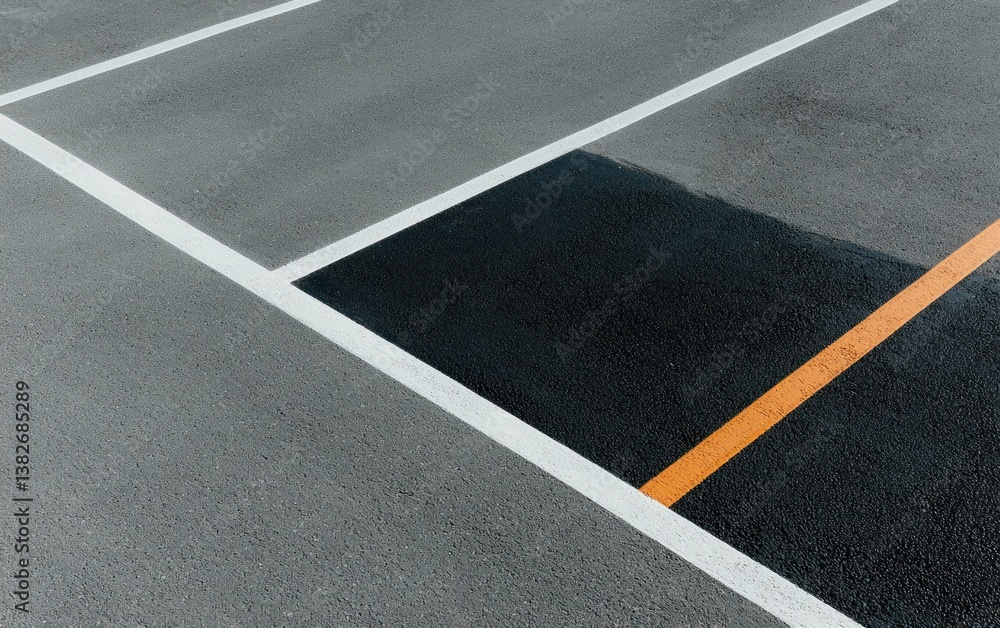 Fototapeta premium Abstract Asphalt Texture with Geometric Lines