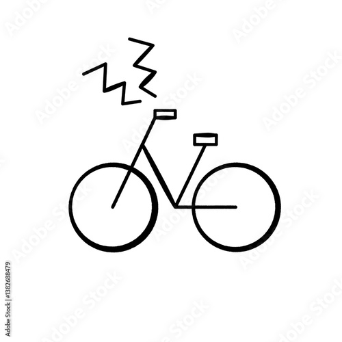 ベルを鳴らす自転車のアイコン