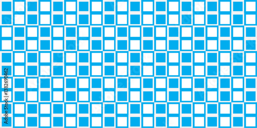 Blue and White Geometric Pattern Featuring Symmetrical Rectangles