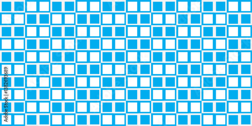 Blue and White Geometric Pattern Featuring Symmetrical Rectangles