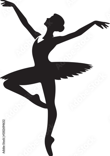 silhouette vector illustrations of Ballet Dance