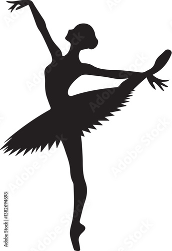 silhouette vector illustrations of Ballet Dance
