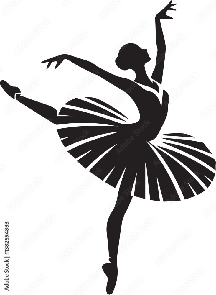 silhouette vector illustrations of Ballet Dance silhouette vector illustrations of Ballet Dance