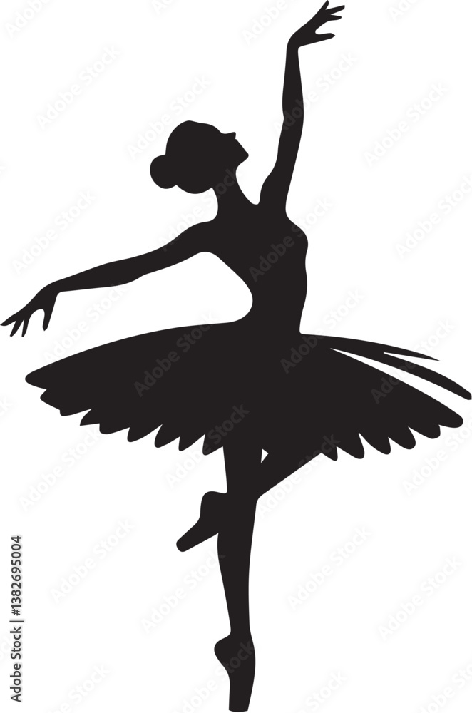 silhouette vector illustrations of Ballet Dance silhouette vector illustrations of Ballet Dance